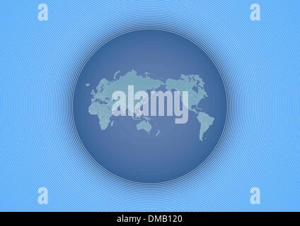 Illustration of the world globe stylized with the world map Stock Vector
