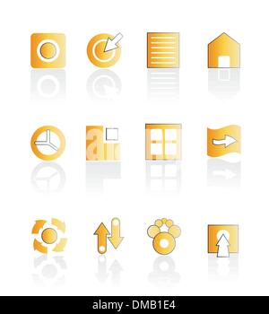 Set of web icons Stock Vector
