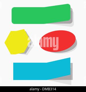 Blank advertising coupons set Stock Vector