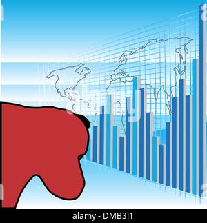 bulls and bears Stock Vector