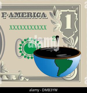 Oil And Dollars Stock Vector