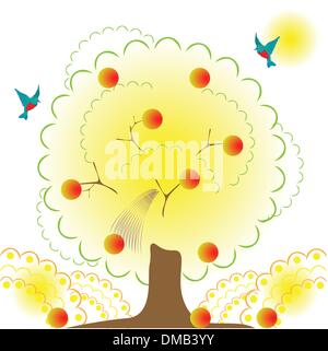 paradise garden Stock Vector