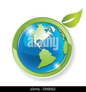 globe with sheet Stock Vector