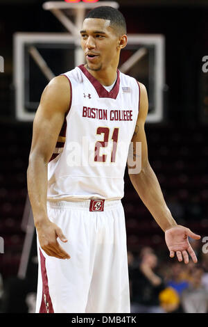 Chestnut Hill, Massachusetts, USA. 13th Dec, 2013. December 12, 2013; Boston College Eagles guard Olivier Hanlan (21) during the NCAA basketball game between the Boston College Eagles and Maryland Terrapins at Conte Forum. Maryland defeated Boston College 88-80. Anthony Nesmith/CSM/Alamy Live News Stock Photo