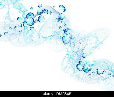 Abstract water vector background with bubbles of air Stock Vector Image ...