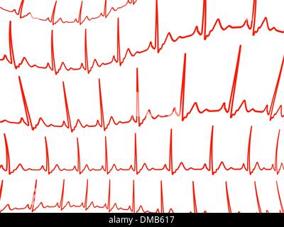 ECG tracing monitor. EPS 8 Stock Vector