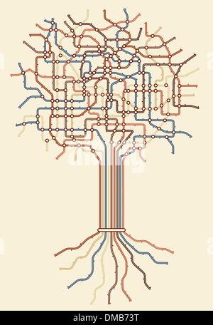 Subway tree Stock Vector