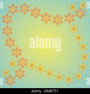 gradient background with flowers Stock Vector