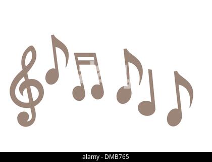 Colored music notes Stock Vector