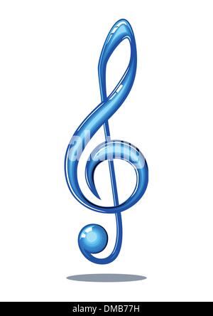 Glossy music note Stock Vector