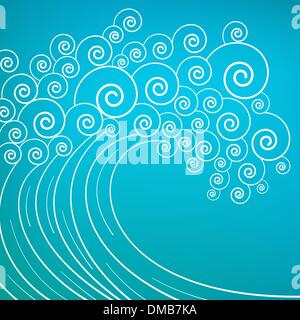 Abstract editable vector design of a breaking wave using a gradient ...