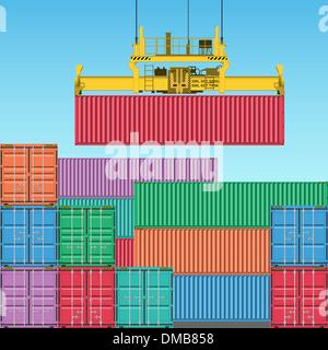 Freight Containers Stock Vector