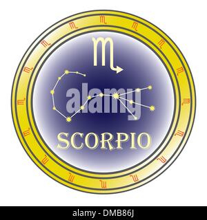 zodiac sign scorpio Stock Vector
