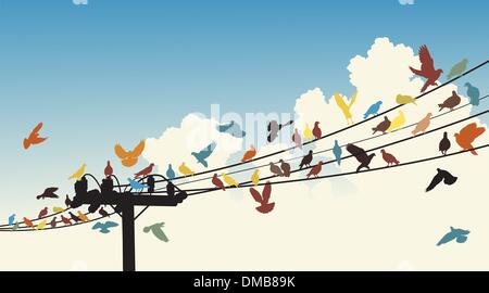 Bird roost Stock Vector