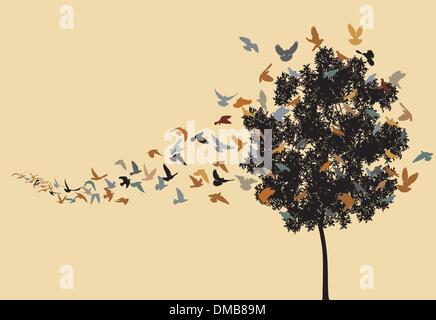 Home to roost Stock Vector