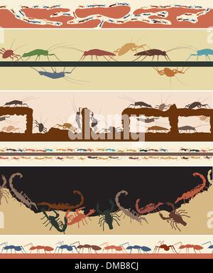 Bug foregrounds Stock Vector