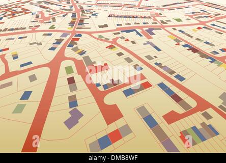 Streetmap perspective Stock Vector