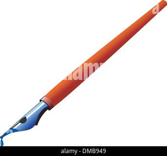 Illustration of ink pen Stock Vector