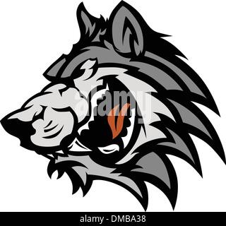 Wolf Mascot Vector Graphic Stock Vector