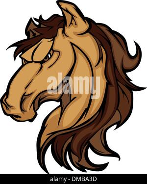 Mustang Stallion Mascot Cartoon Vector Image Stock Vector