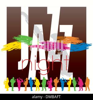 Jazz Night Poster Template Stock Vector