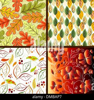 Set floral seamless patterns Stock Vector