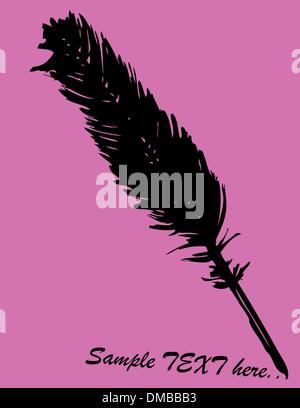 black feather Stock Vector