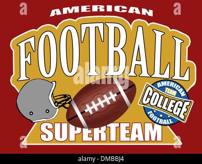 American football poster Stock Vector