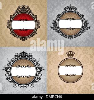 set of royal vintage frames Stock Vector