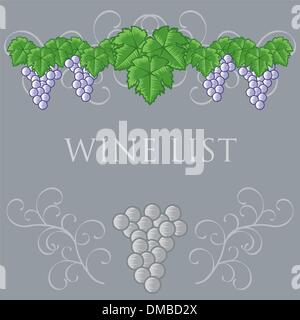 Wine list cover design Stock Vector