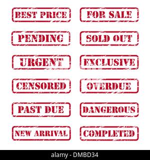 Grunge rubber stamps Stock Vector