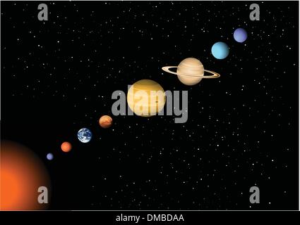 Vector illustration - Solar system background Stock Vector Image & Art ...