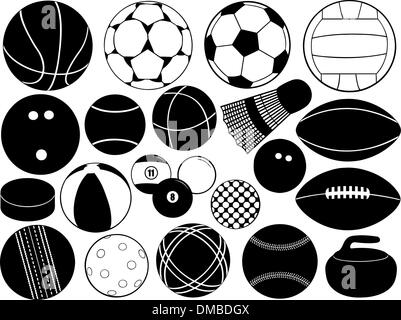 Different game balls Stock Vector