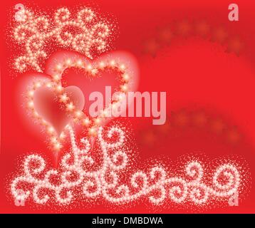 Two Hearts on Valentine's Day Stock Vector