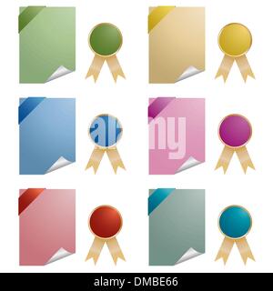 paper and ribbons Stock Vector