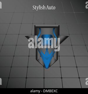Vector model car on dark background Stock Vector