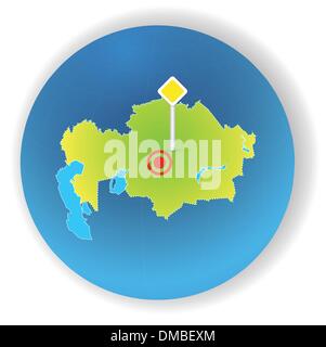 Earth planet and road sign Stock Vector