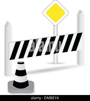 signs and barriers Stock Vector