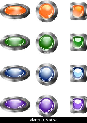 Internet Icon Buttons Stock Vector