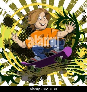 boy on a skateboard Stock Vector
