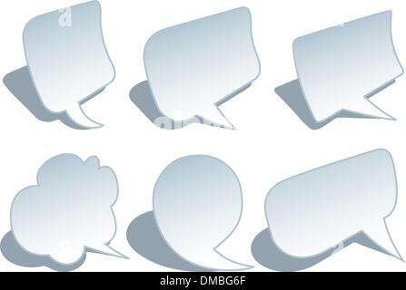 blank speech bubbles, vector set Stock Vector