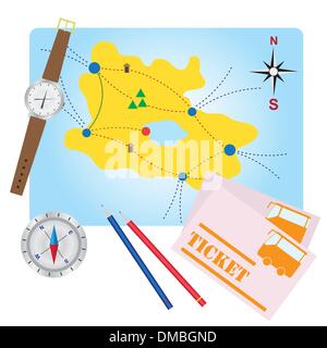 Preparing for adventure. Stock Vector