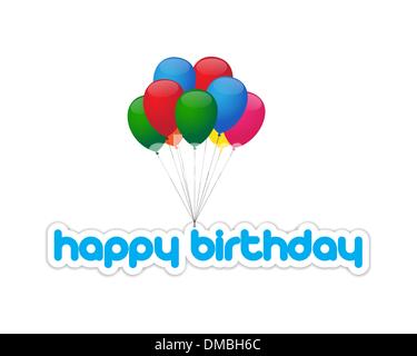 Happy birthday balloons Stock Vector