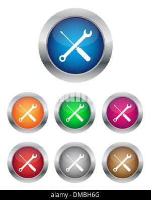 Settings buttons Stock Vector