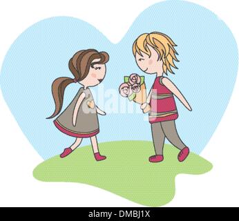 cute valentines day card Stock Vector
