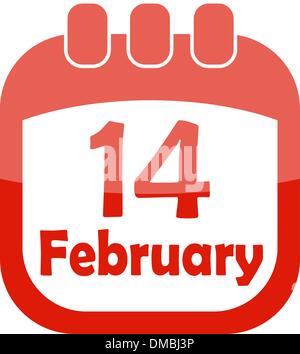 icon valentine calendar Stock Vector