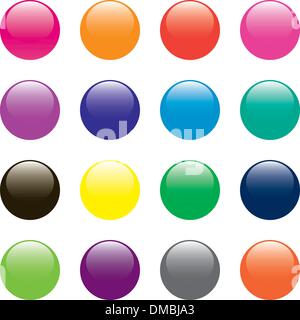 Glossy Round Buttons Stock Vector