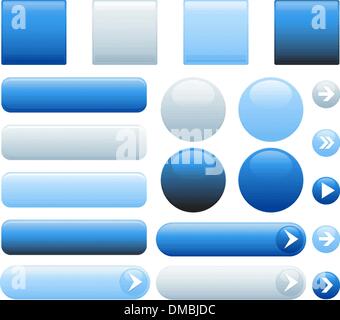 Blank web glossy buttons Stock Vector