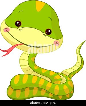 Fun zoo. Snake Stock Vector