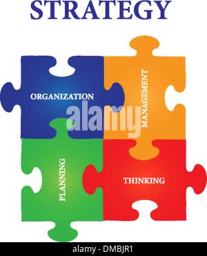 Strategy Jigsaw Puzzle Stock Vector